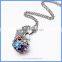 Wholesale 3 Colors Mexican Angel Wing Flower Hollow Cage Musical Sound Bell Ball Chime Magic Box Pregnancy Necklace BAC-M027