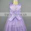 Brand New Style Lace Tutu Purple Flower Kids Wedding Gown Birthday Party Wear Princess Children Clothes Fancy Dresses For Girls