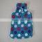 cute and soft grey plush hot water bottle cover with bowknot