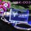 Mysterious magic photo 3d laser engraved led crystal keyring