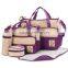 fashion & trendy seven color mummy bag kit with diaper mat