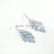 Cheap Silver Plated Blue Metal Jewelry Fancy Earrings For Party Girl