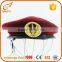 Double cotton cloths custom army wool beret badges with visor