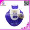 fashion flower epoxy set jewelry brooching flowers with newest shinning party bead necklace with new african beads jewelry set