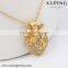 32547 Xuping fashion heart design zircon 18k gold color pendant