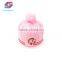 New Style Lovely Warm Knitted Winter Kids Pink Hat