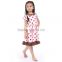 Hot Pink Red Dots With Brown Ruffle Summer Boutique Baby Girl Dress Candy Baby Girl Beautiful Fancy Dress
