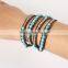 Pure natural turquoise bracelets lady national wind string Multilayer collocation is pure manual