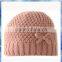 pink popcorn knit girls fashion knitting beanie hat