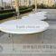 durable PE 2 Meter white upscale round wedding table/stainless steel bracket modern round marriage table with removable legs