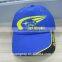 100% cotton 6 panel flat embroidery baseball cap