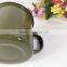 Customized logo printing Nostalgic Army green Enamel mug