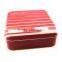 Full color square cosmetics metal tin box with EVA foam wholesale