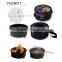 Portable folding charcoal grill bbq set with cooler bag