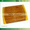 TFGJ015/Promotional goods non slip bamboo cutting board with silicone sides wooden chopping block with yellow non silp silicone