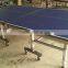 Wholesales ITTF Indoor double-folding movable table tennis table with 75mm Wheels