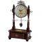 Antique Brown Wooden Desktop Pendulum Clock For Home Decor