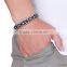 Men stainless steel silicone link chain bracelet