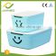 Simle Face Decoration High Quality Home Storage Boxes Colors Plastic Containers