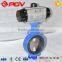 single acting ductile iron pneumatic butterfly valve on/off