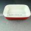 Hot Wholesale rectangle shape glazed ceramic bake plate for daily use stock