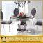 Modern Marble Top Metal Base Rotary Table