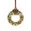 14K Yellow Gold Plated Metal Xmas Ornament with Green Crystal from Swarovski