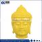 Resin or customer pointed plastic yellow buddha head sculpture