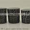 Embossed antique glass vases