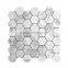 MM-CV254 Ecofriendly Interior Design Natural Stone White Marble Hexagon Shape Stone Mosaics