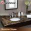 Newstar Emperador Marble Brown Custom Double Sinks Vanity Tops for Hospitality Projects