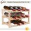 High quality beautiful and classical wood fake wine bottles rack stand for display