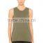 Muscle tank tops Women scoop neck Soft Fabric Front Knot HIGH LOW MUSCLE TANK women workout tops