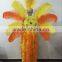 Yifusha yellow feather sexy samba show costume YW657