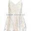 Ladies Fashion Halter White Color Lace Short Umbrella Dresses