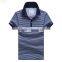 Men Fashion 100% Cotton Golf Custom Striped Polo Shirt