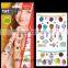 Colorful Kid Temporary Charm Fun Tattoos Water Transfer Printing Sticker