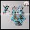 2016 yawoo tree and birds patterns sleeveless pom pom clothes baby romper set