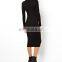 CHEFON Polo neck vintage long dresses