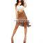 High Class Artificial tassels chamois skirt for fashion female
