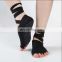 Yoga Socks Women Toeless Lace-up Non Slip Pilates Barre Ballet