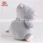 Safety standard cute soft grey plush hippo stuffed toys