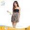 Hot Sexy Strapless Tight Mini Girl Dress Little Queen Flower Dress