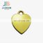 heart shape custom gold plating charm with your own logo