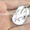 Factory Custom Top Quality Personality Stainless Steel Horse Pendant Charms