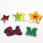 Smiling Yellow Star Heat Seal Chenille Embroidery Patches