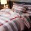 Bed Sheets 4Pcs Set Khaki Custom cross stripe Design Comforters Bedding Sets