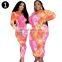 Autumn Women Tie Dye Print Plus Size S-5XL Long Sleeve Zipper Up Maxi Dress Sexy Party Club Beach Long Dresses Vestidos