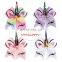 7Inches Girls Unicorn Horn Hairbands Kids Large Hair Bows with flower Glitter