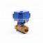 mini electric 1/2inch 3/4inch and 1 inch actuator l ball valve with manual override function for smart use